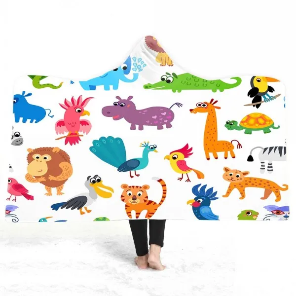 Cartoon Animal 3D Dinosaur Throw Blanket On Bed Sofa Printed Bedspread for Kids Plush Blanket Boys Bedding - Цвет: Color-1