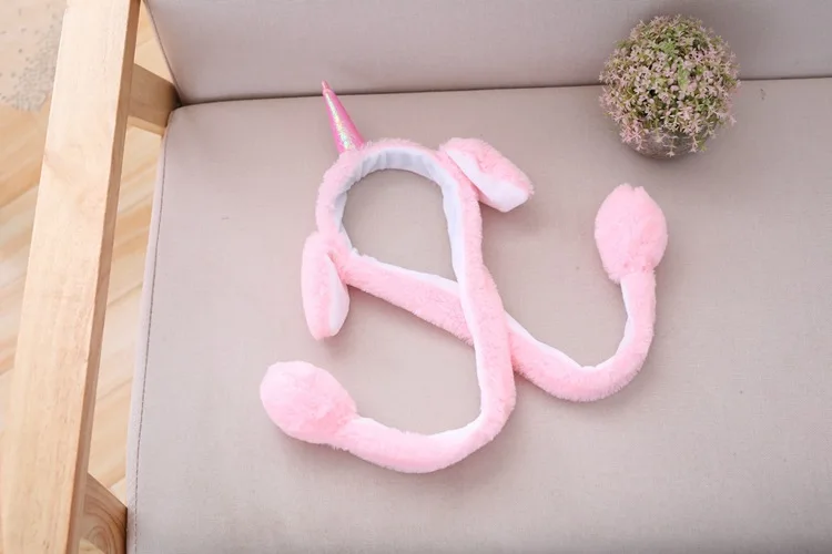Douyin Toy Ear Will Move the Unicorn Hair Bands a Pinch Ear Will Move the Photo Shoot Photo Props Hair Bands