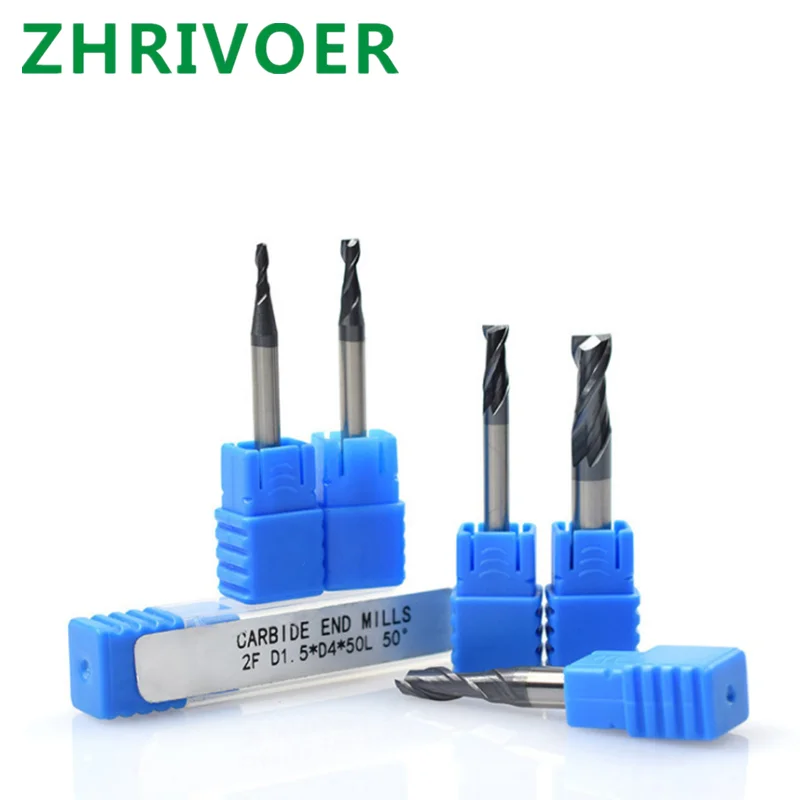 

2-edge 45 degree tungsten steel milling cutter CNC CNC cutter carbide flat end milling cutter original factory wholesale