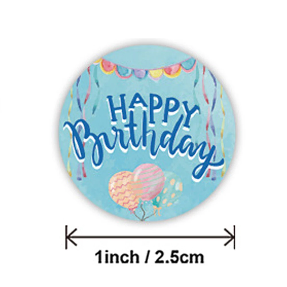 Cute Happy Birthday Stickers 100-500pcs decorative stickers,decorative labels stickers,stationery stickers,self adhesive stickers,paper stickers,adhesive stickers,cartoon stickers,cartoon sticker