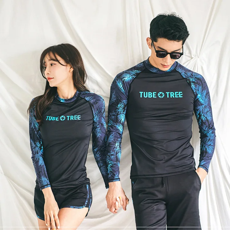 

2020 New Style Couples Long Sleeve Boxers Diving Suit Bathing Suit