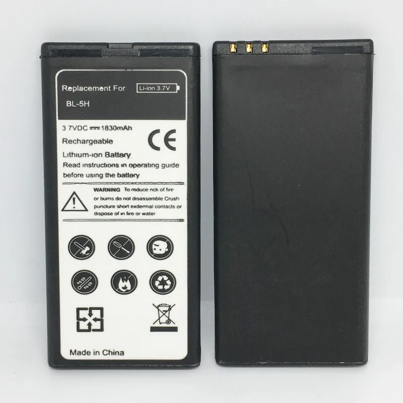 

High Qualtiy BL-5H Battery For Nokia Lumia 630 636 638 635 RM-970 RM-978 RM-1010 Battery BL5H BL 5H