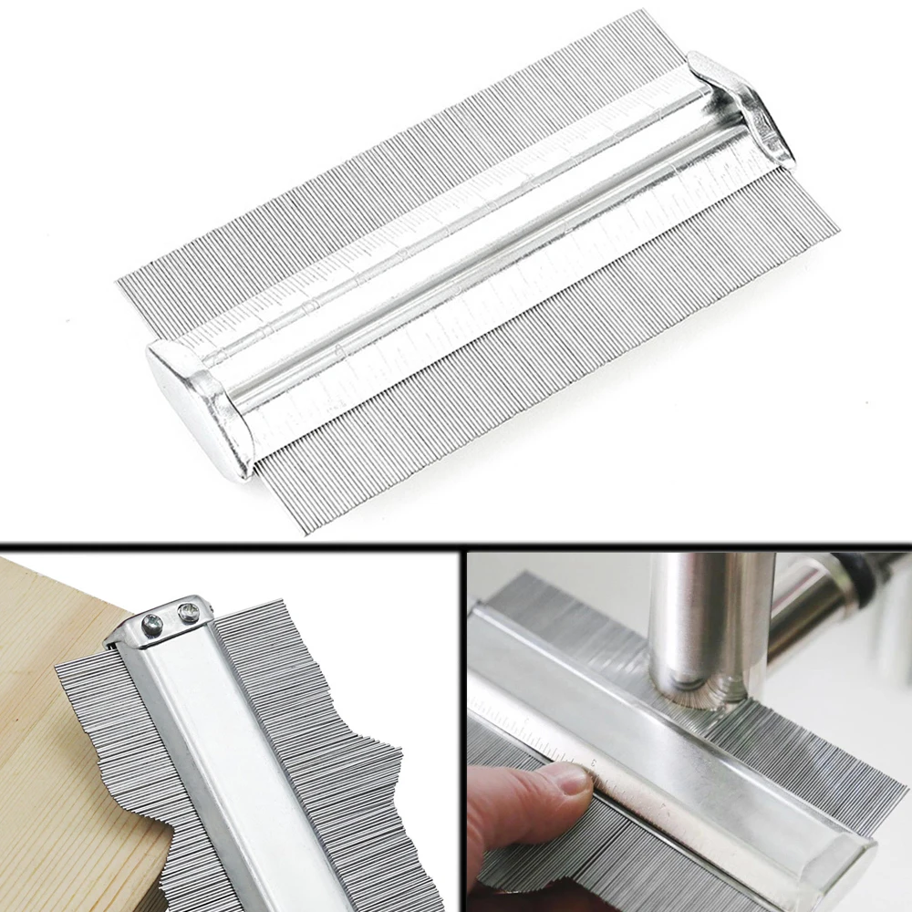 

Outline Gauge Stainless Steel Metal Marking Tool 5 Inch Contour Meter Duplicator Multifunctional Tiles General Woodworking Tools