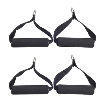 

4Pcs Single-Grip Handles with Carabiner Clips Pull Handle Exercise Handles for Resistance Tube Exercise Strength Training