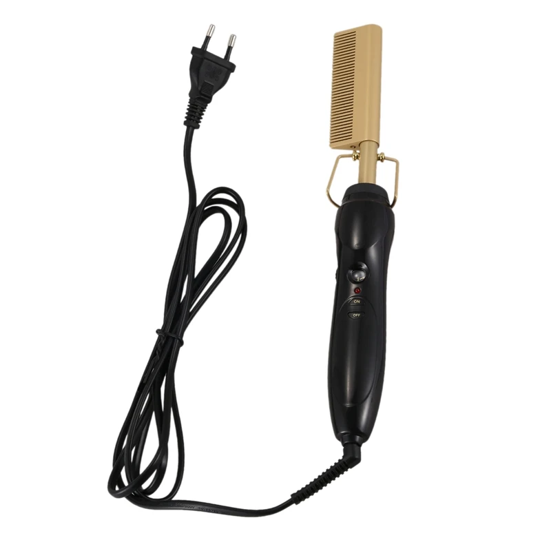

Electric Environmentally Friendly Titanium Alloy Hair Curler Comb Wet And Dry Hair Use Hair Curling Iron Straightener Comb Yj4 E