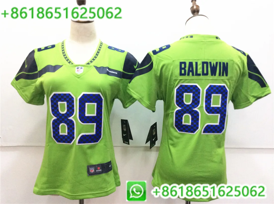 AS PICTURE Женщины Doug Baldwin Tyler Lockett 12S Сиэтл для женщин - Цвет: AS PICTURE