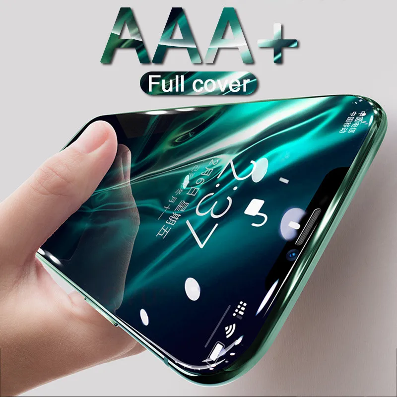 

AAA+ Full Cover Protective Tempered Glass On The For iPhone XR 7 6s 8 Plus Glass on iPhone 11 Pro Xs Max Screen Protector Film