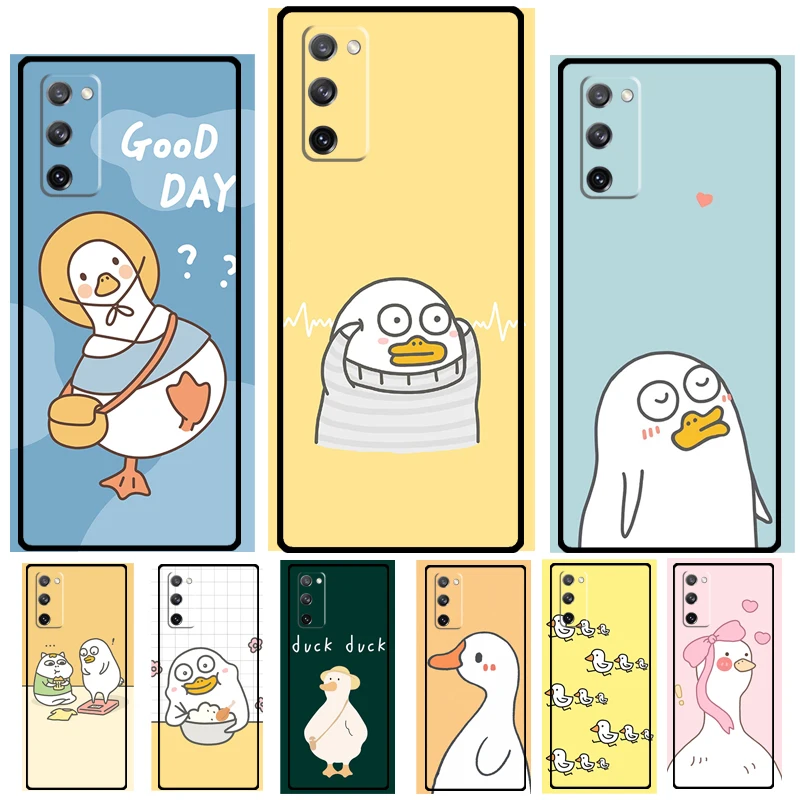 Funny little yellow duck Phone Case For Samsung Galaxy S20 FE S21 Note 20 Ultra 10 Plus S9 S8 S10 Cover | Мобильные телефоны и