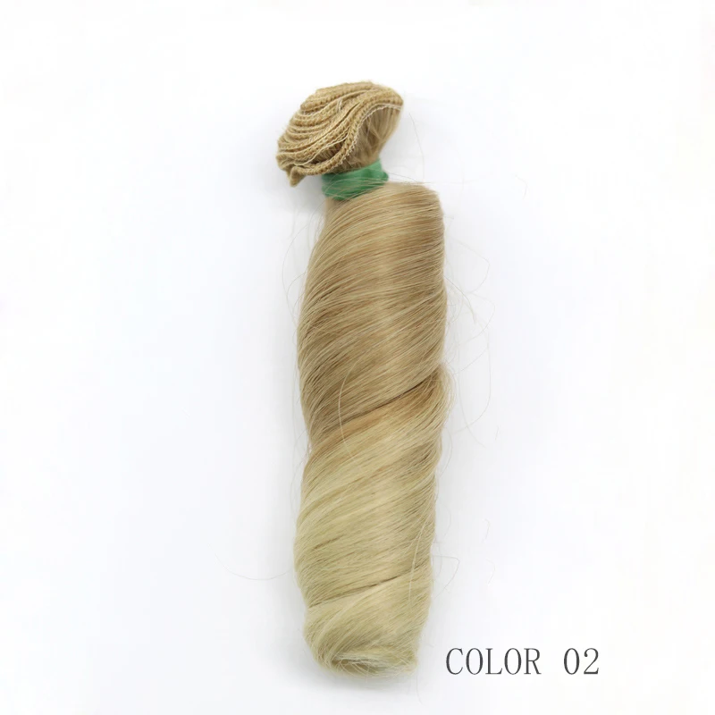 Moda 15 см DIY Миниатюрный материал trenzas de alta temperatura Peluca pelo recto para BJD аксессуары для
