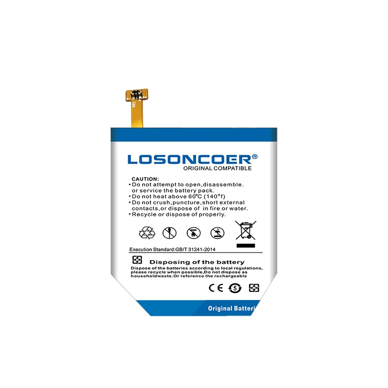 LOSONCOER 350mAh BL-S8 Смарт-часы батарея для LG W270 BL-S8 литий-ионные аккумуляторы