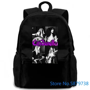 

Cinderella 4 Individual Band Photos Adult Rock Music New Hot Sale Letter Printing women men backpack laptop travel school