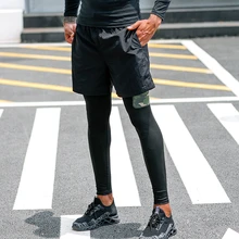 Дизайн, мужские компрессионные штаны, тренировочные колготки для бега, спортивные, базовый слой, прохладные, сухие штаны с карманом, леггинсы для тренировок