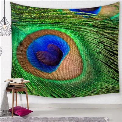 7 Гобелен настенный Павлин перо хиппи гобелен в стиле бохо хиппи для богемного жилья Декор 150x200 см или 150x130 см Покрывало - Color: 7