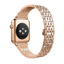 Роскошный алмаз ремешок для наручных часов Apple watch, версии 40 мм, 38 мм, версия 5/4/3/2/1 наручных часов iwatch, ремешок 40 мм, 38 мм, 42 мм, 44 мм браслет из нержавеющей стали