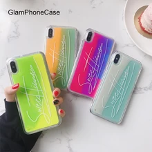 GlamPhoneCase флуоресцентный жидкий зыбучий песок чехол для iPhone X XS Max XR/чехол для iPhone 7 8 6 6s Plus чехол