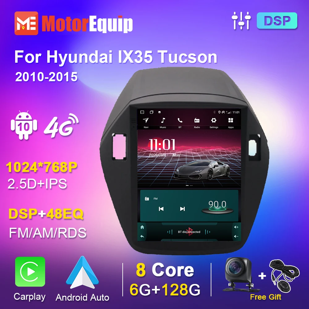 Автомагнитола 2din для Hyundai IX35 Tucson 2010-2015 навигация GPS IPS DSP мультимедийный DVD-плеер с