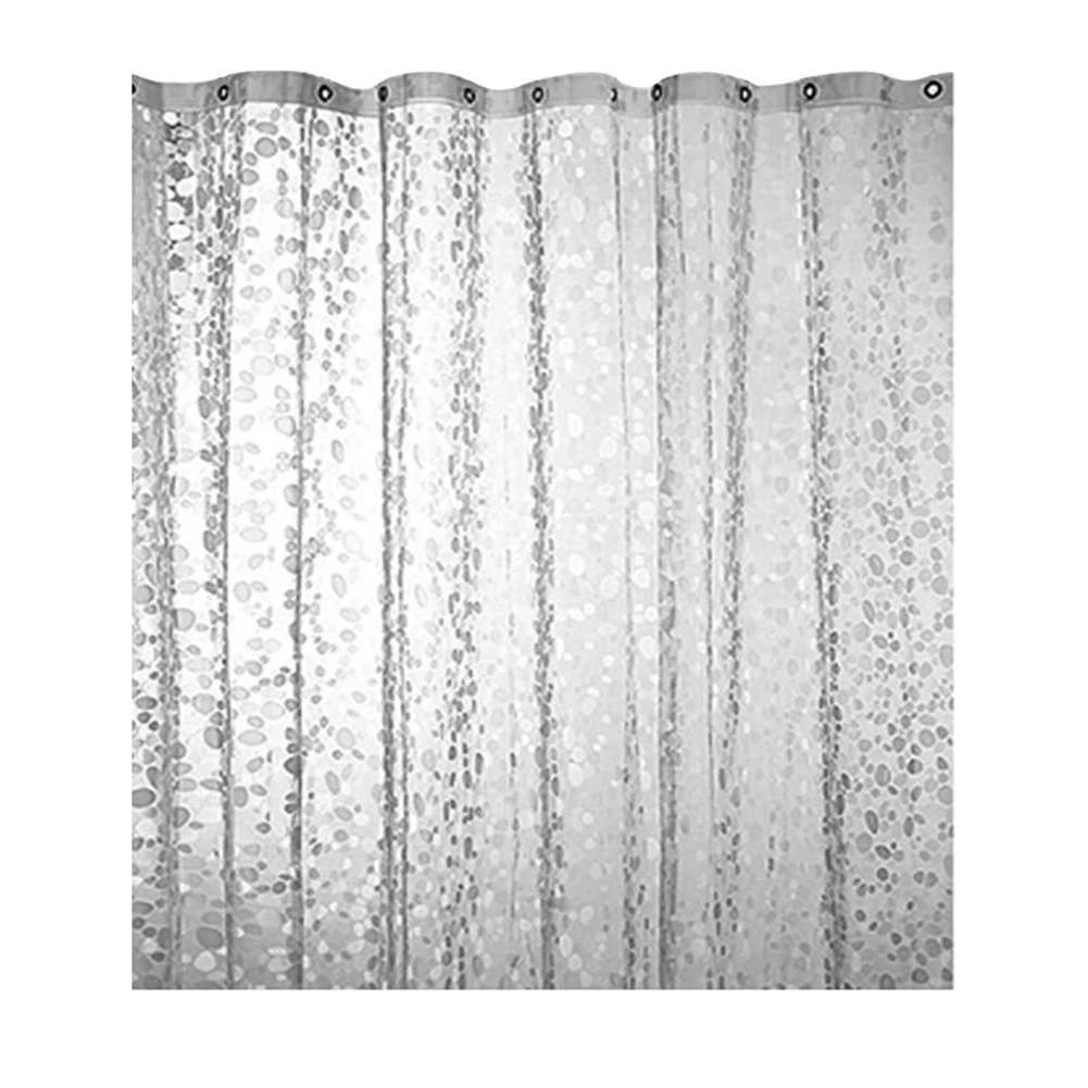 

180CM Waterproof Shower Curtain Anti-mildew Thickened 3D Embossed PVC Transparent Bathroom Accessories Shower Curtain