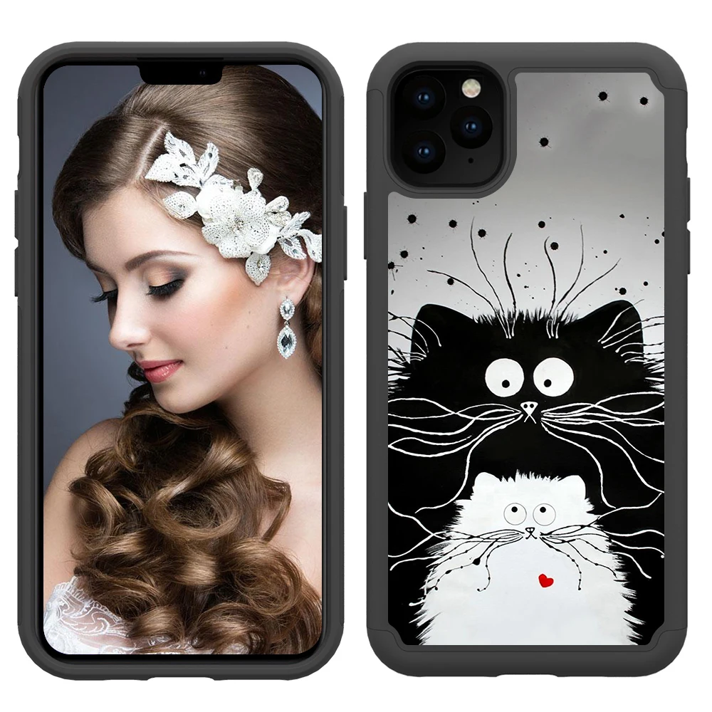 5 шт./лот 3D цветок Броня чехол для телефона для iphone 11 Pro Max чехол Гибридный Силиконовый ТПУ Жесткий PC задняя крышка для iphone 11 Pro Coque - Цвет: Color 07