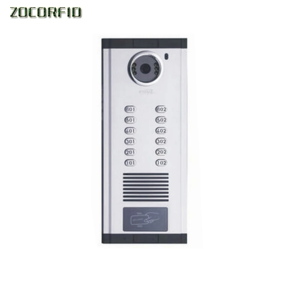 7"Apartment Building Intercom System RFID Unlock Building Home Video Door Phone Bell Intercom Kits