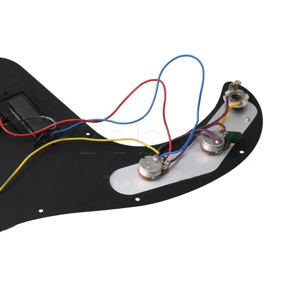 Yibuy Черный Предварительно проводной набор басов для гитары PB|prewired pickguard|for