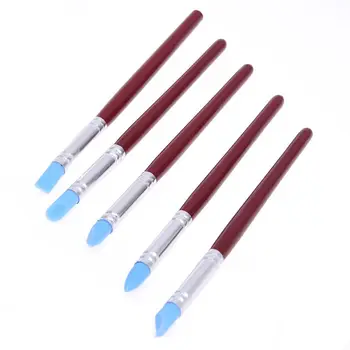 

5pcs Sculpture modeling craft clay pottery Sculpting brush 6 " Red