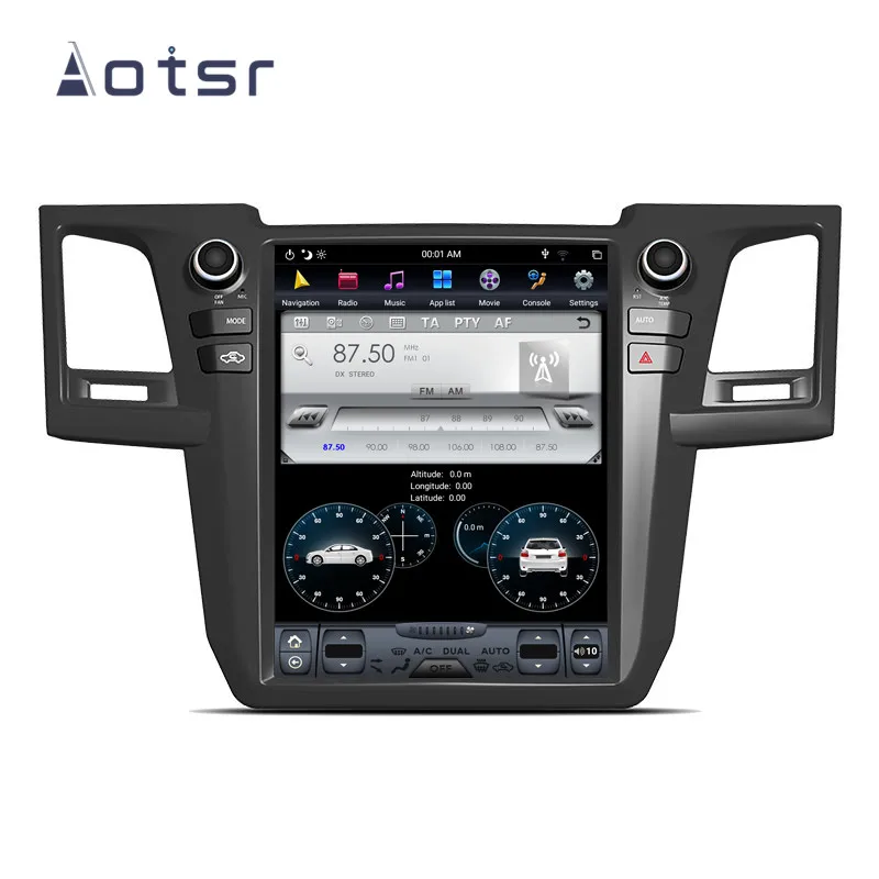 Android 8,1 Tesla стиль автомобиля gps навигация для Toyota Fortuner 2007- Авто Радио стерео Мультимедиа плеер головное записывающее устройство