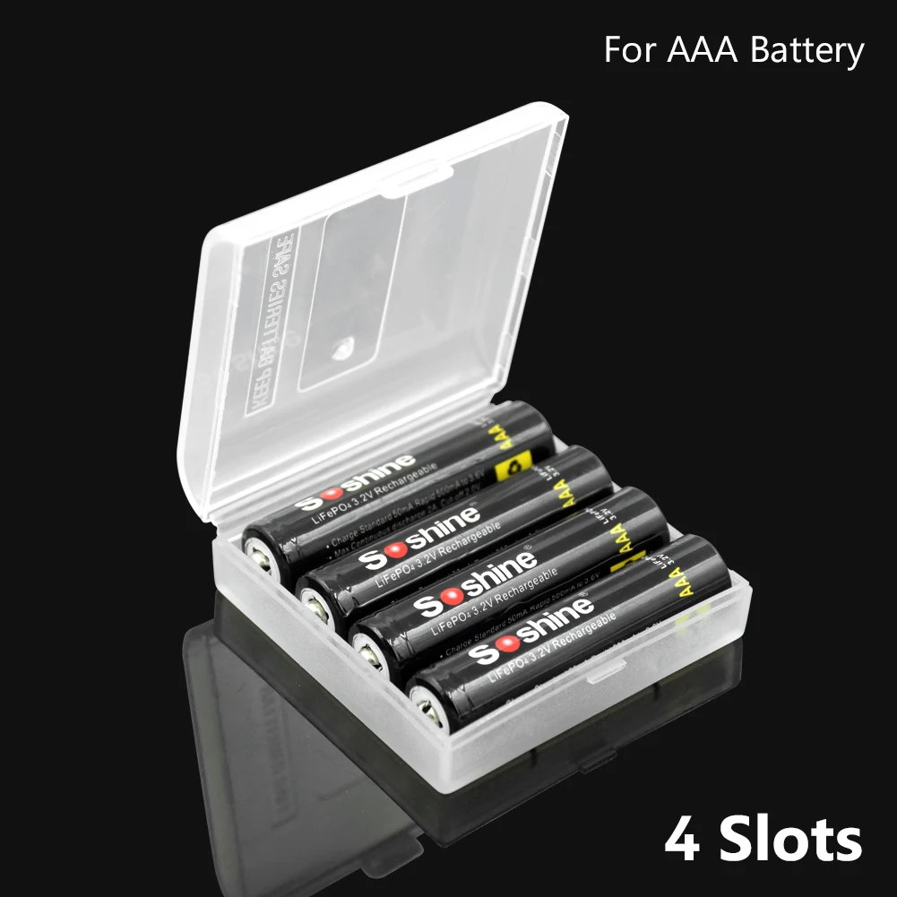 2 4 8 Slots Hard Plastic Battery Storage Boxes Case AA AAA Battery Holder Container Box With Clips For 2 4 8x AA/AAA Batteries remote battery Batteries