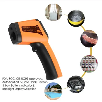

Kitchen Foods Thermometer Food Temperature Measuring Tool BBQ Cooking Tool Household Thermometers -50 ° C ~ 400 ° C #YL5