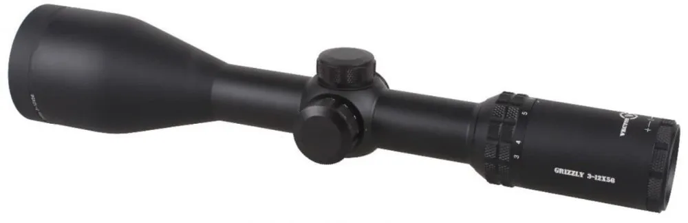 Vector Optics Grizzly 3-12x56 Riflescope For Hunting Center Dot Illuminated With German#4 Etched Glass Reticle Long Eyerelief