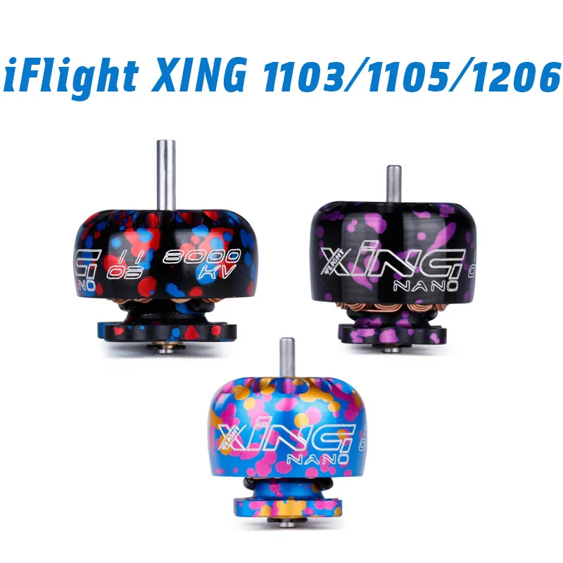 

Original iFlight XING 1103/1105/1206 8000KV/10000KV/4500KV/6500KV 2-3S/2S-4S CW Thread Brushless Motor for RC Drone FPV Racing