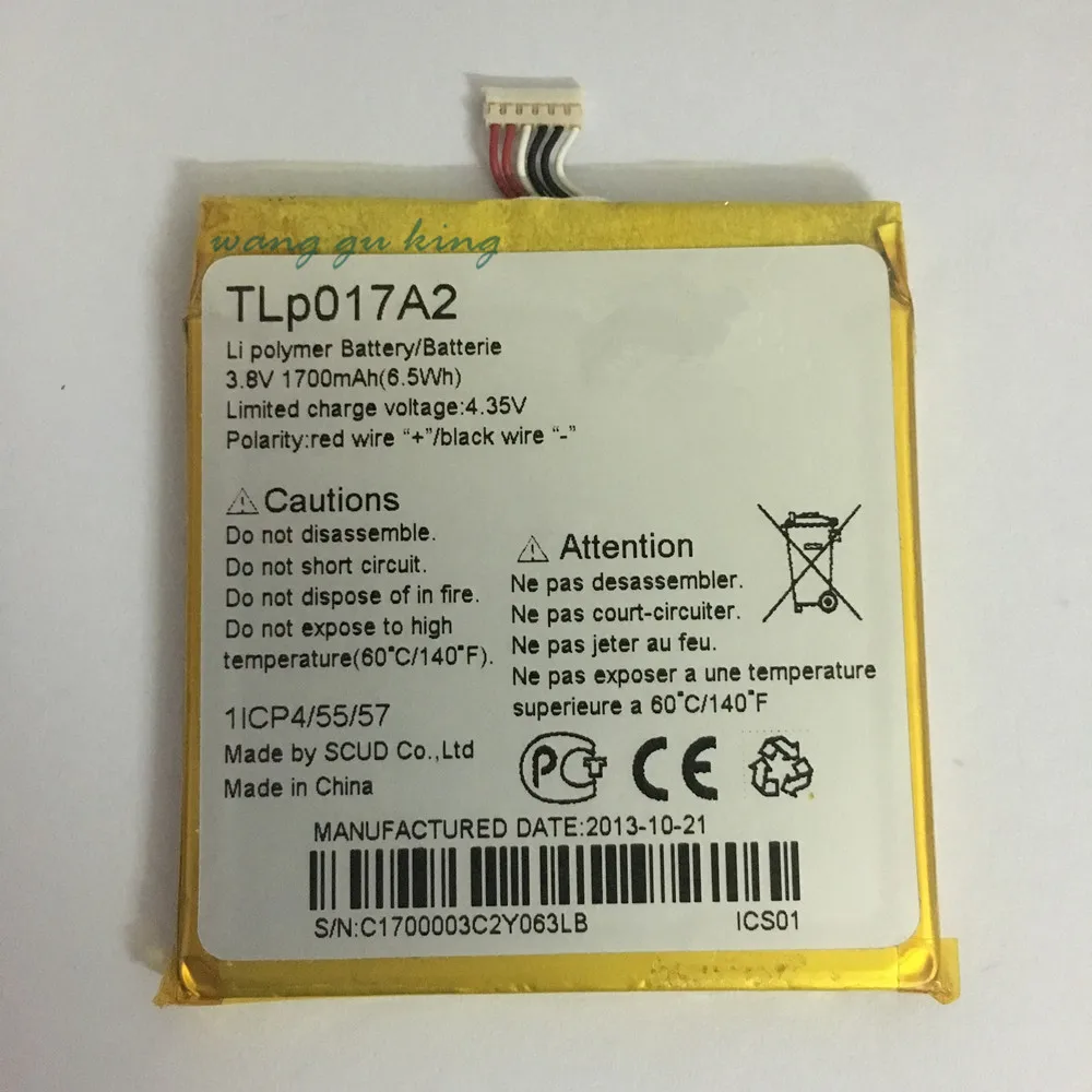 1700 мА/ч MLLSE оригинальные TLp017A2 Батарея для Alcatel One Touch Idol Mini OT-6012A OT-6012E OT-6012W S530T мА/ч.