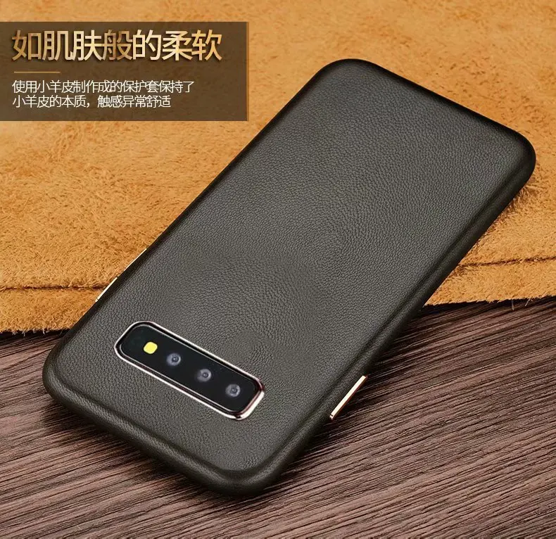 Мягкий чехол из натуральной овечьей кожи для samsung Galaxy S10 Plus S10E S8 Plus, роскошный ударопрочный чехол для телефона с хорошим сенсорным экраном, чехол на заднюю панель