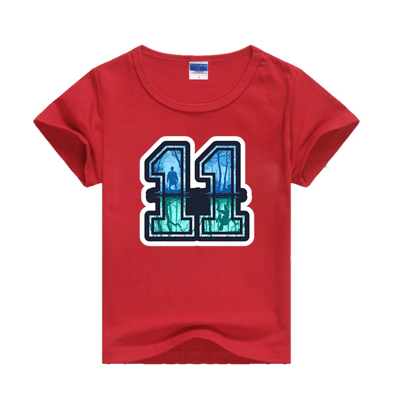 Новая светящаяся футболка для малышей с принтом «странные вещи» летние футболки с короткими рукавами футболки унисекс, костюм, рубашка Disfraz - Цвет: kids shirt 9