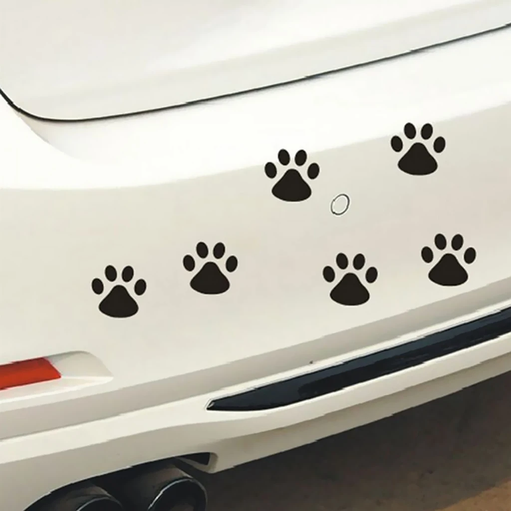 Car Sticker Cool Design Paw 3D Animal Dog Cat Bear Foot Prints Footprint 3M Decal Car Stickers 3 Colors Cute Cat Bear Claw 