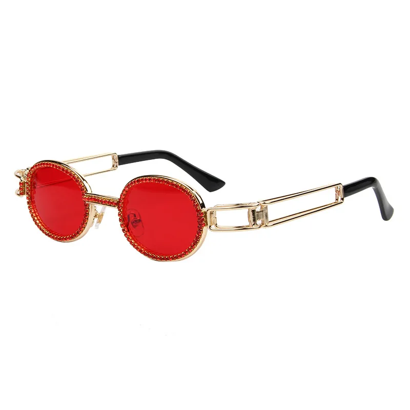 diamond red 47169 жемчуг Овальные Солнцезащитные очки для женщин Стразы Алмаз Декоративные Солнцезащитные очки UV400 - Цвет линз: diamond red