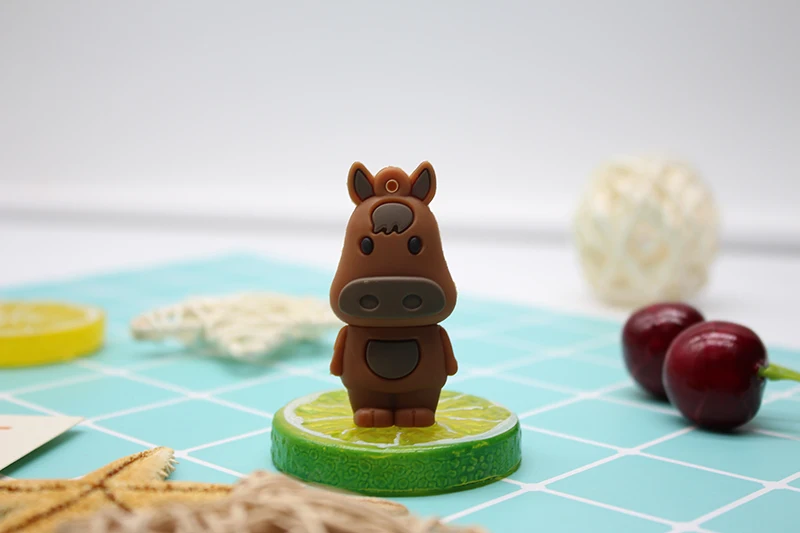 Мини-флеш-накопитель USB с изображением животных из мультфильмов, силиконовая карта памяти, 64 ГБ, 32 ГБ, 16 ГБ, 8 ГБ, флеш-диск U Stick для ПК