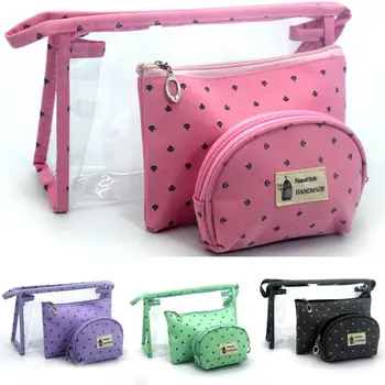 

2019 New 3PCS Set Portable Makeup Cosmetic Bag Multifunctional Toiletries Organizer Waterproof Female Storage Cases