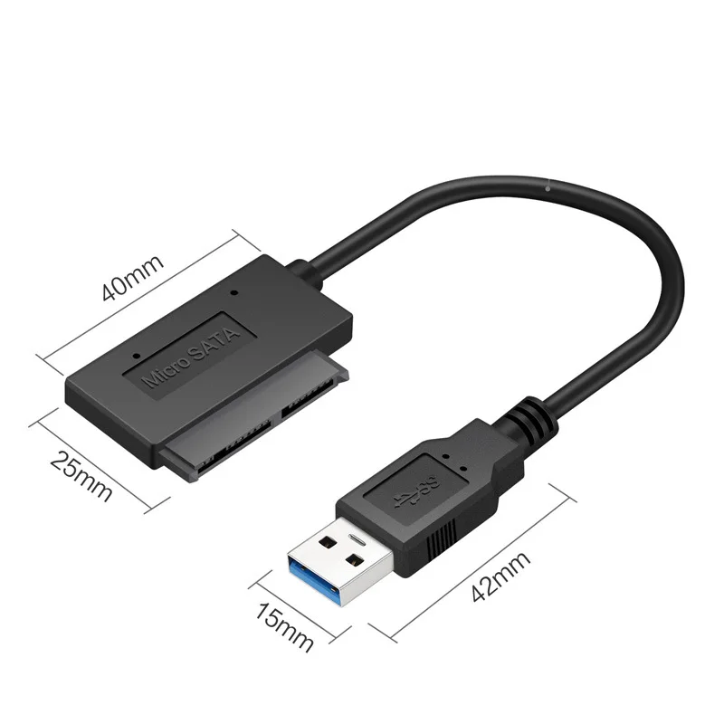 USB To Micro SATA Adapter Cable For 8