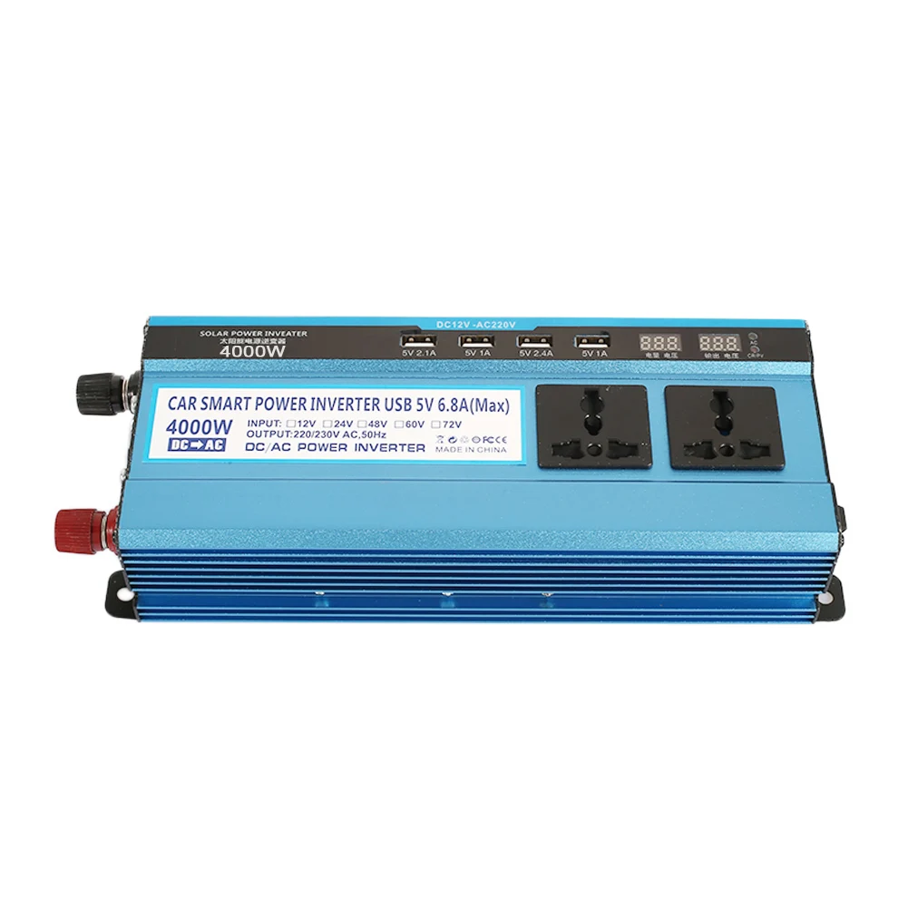 DC12V к AC220V Автомобильный Инвертор Трансформатор внешний преобразователь высокоэффективный автомобильный 1600 Вт пик солнечной энергии инвертор