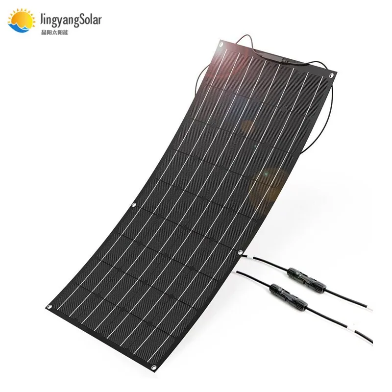 

Stock available 100W Flexible Solar ETFE integrated lamination semi-flexible100w solar panel price
