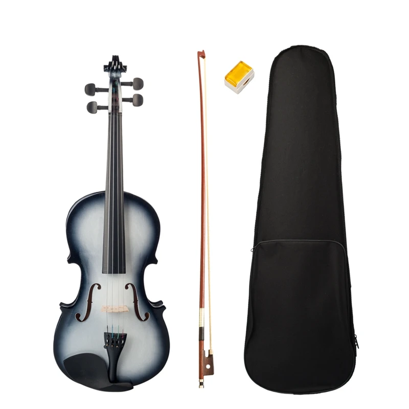 

4/4 Violin High Gloss Finish 4/4 Violin Black and White Beginner Violin