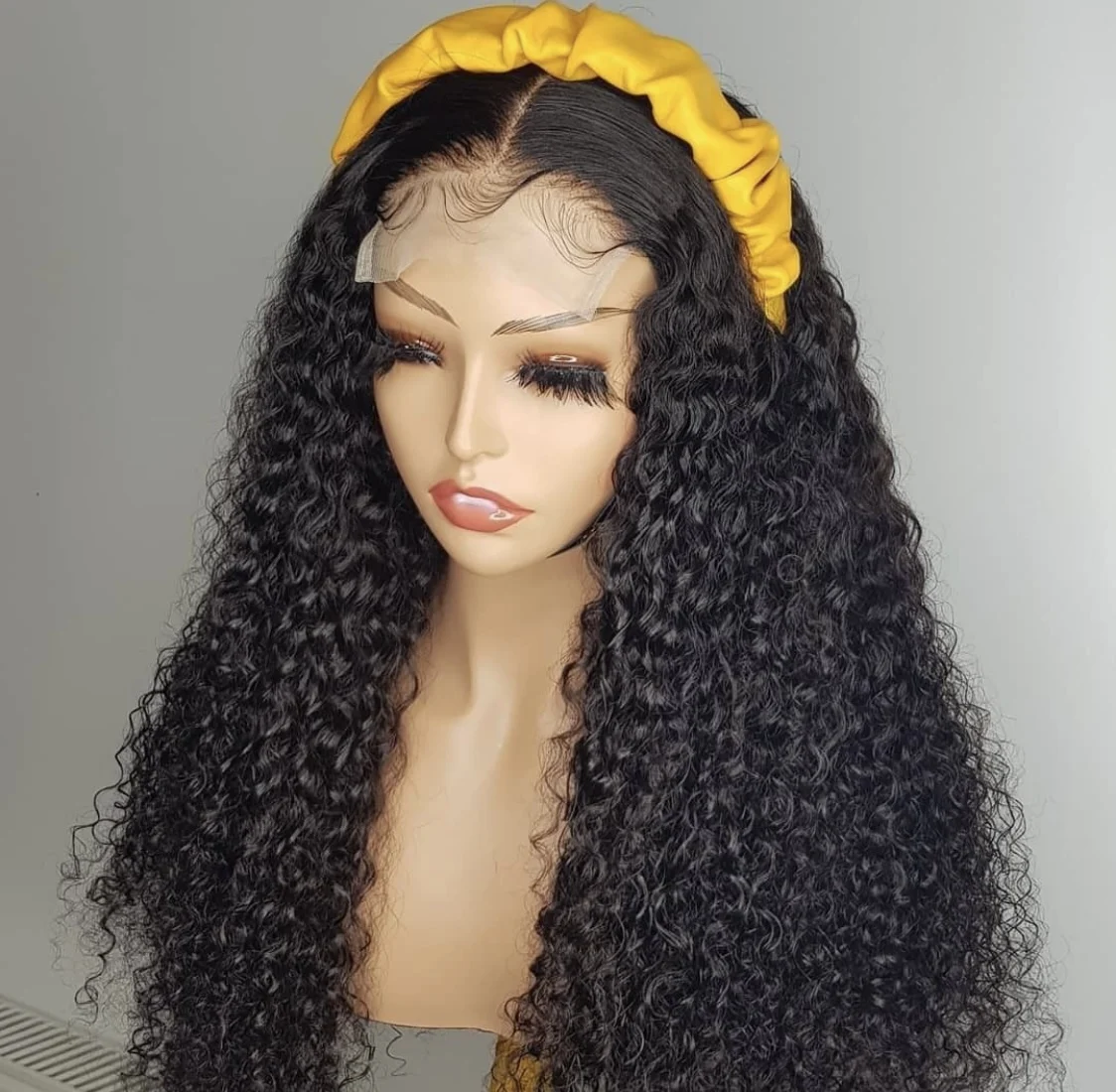 

Meinmod Synthetic Curly Lace Front Wigs for Women Heat Resistant Fiber Black Hair Daily Wigs Natural Hairline