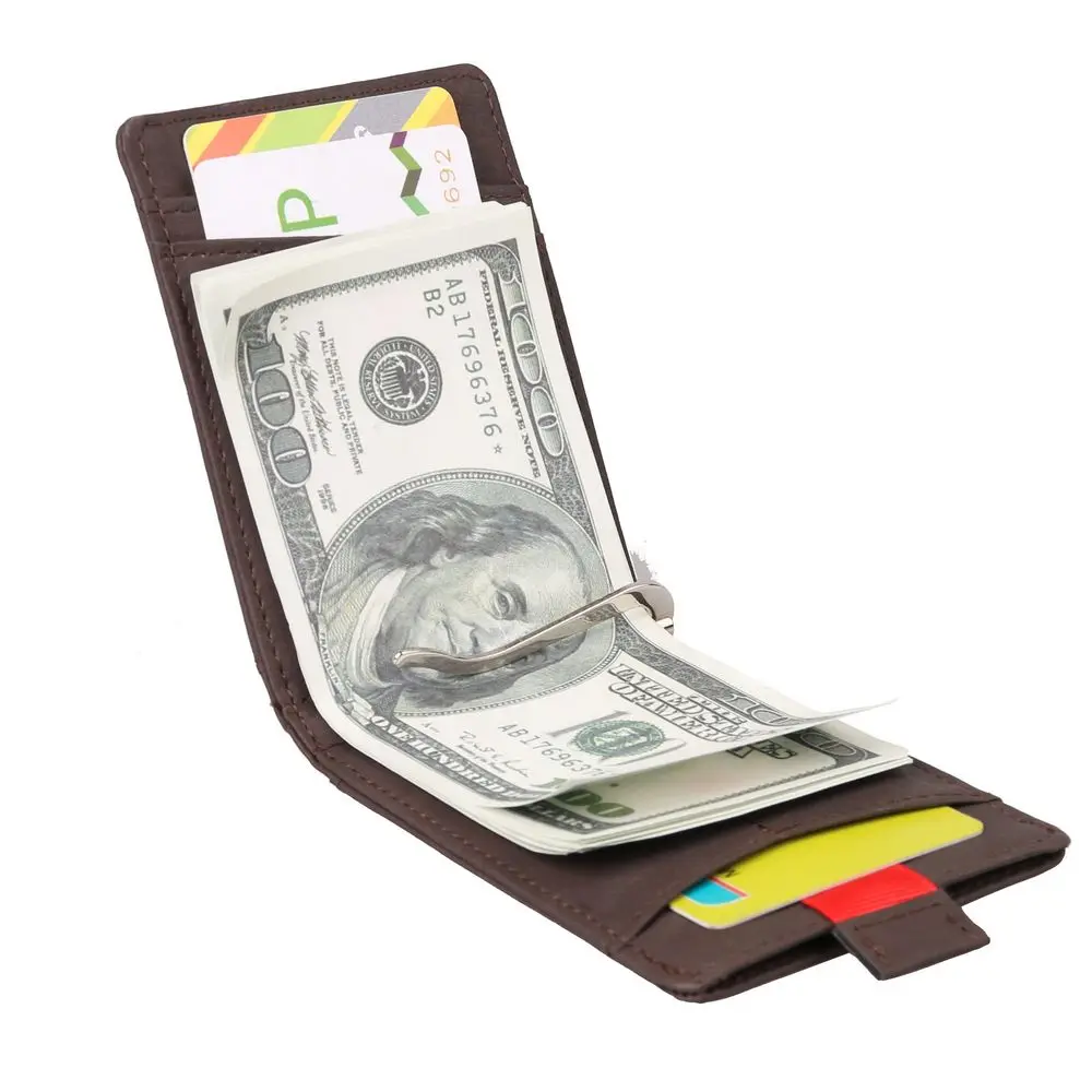TRASSORY RFID Блокировка кожаный зажим для денег Sim Карманный Кошелек Бизнес чехол для кредитных карт