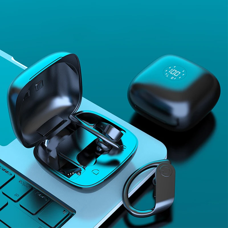 Bluetooth Earphone 5 0 Wireless Headphone TWS Stereo Noise Canceling Earbuds with Ear Hook Sport Headset for Iphone for Xiaomi
