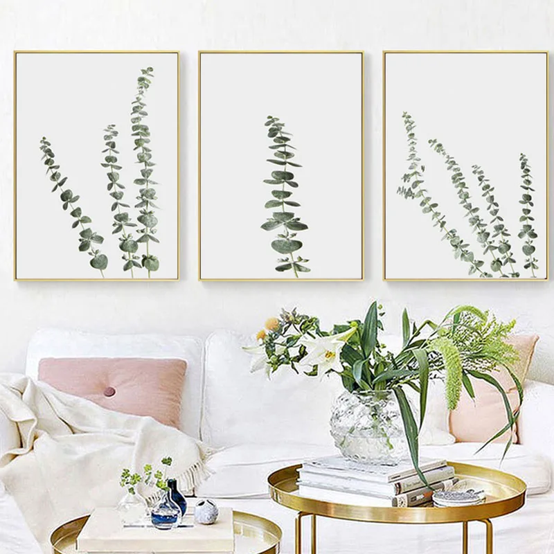 Современный минималистский растительный лист холст картина ботанические