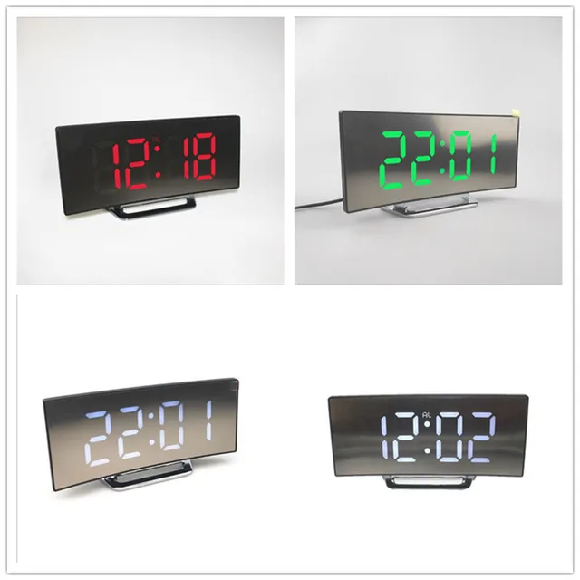 $US $5.95  Digital Alarm Clock LED Mirror Clock Multifunction Snooze Display Time Night LCD Light Table Deskto