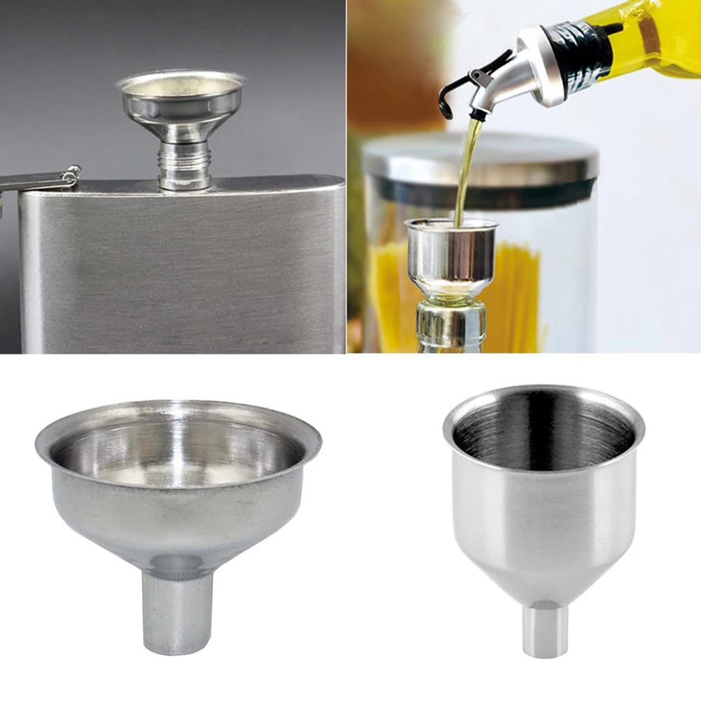 Stainless Steel Compact Convenient Filter Hopper Funnel Wear Resistant Anti-rust Durable For Essential Oil Bottles Flasks