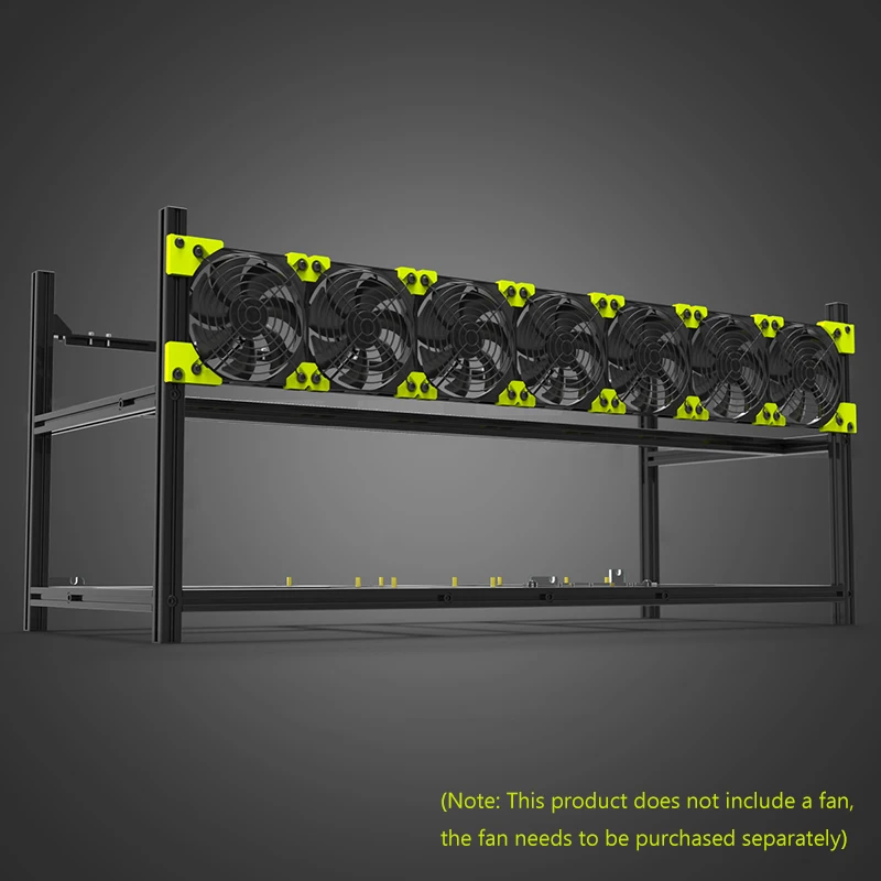 VEDDHA V3C 8 GPU Graphics Card Rack All-Aluminum Multi-Graphics Card Rack Can Be Superimposed On Black Server Chassis
