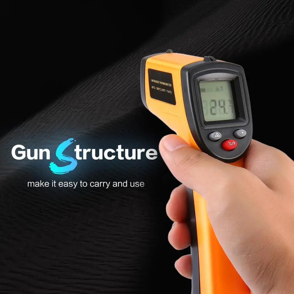 

Non-Contact Digital LCD Infrared Thermometer Gun IR Laser Point Thermal Infrared Imaging Temperature Handheld Meter Pyrometer