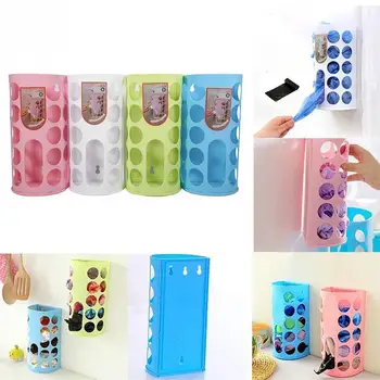 

Colorful Wall-mounted Garbage Bag Storage Box Container Organization Tray Plastic Multi-purpose Bathroom Storage Kitchen F1Z0